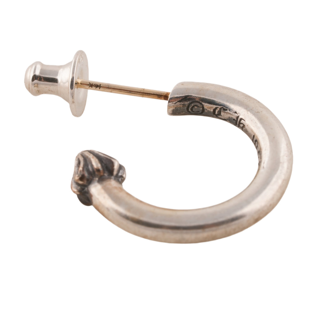 Plain Cross Nail Hoop Earring #00407