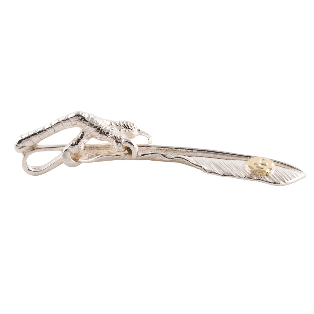 Claw Silver Feather w/ Gold Stamp (Right)(XL) #00386