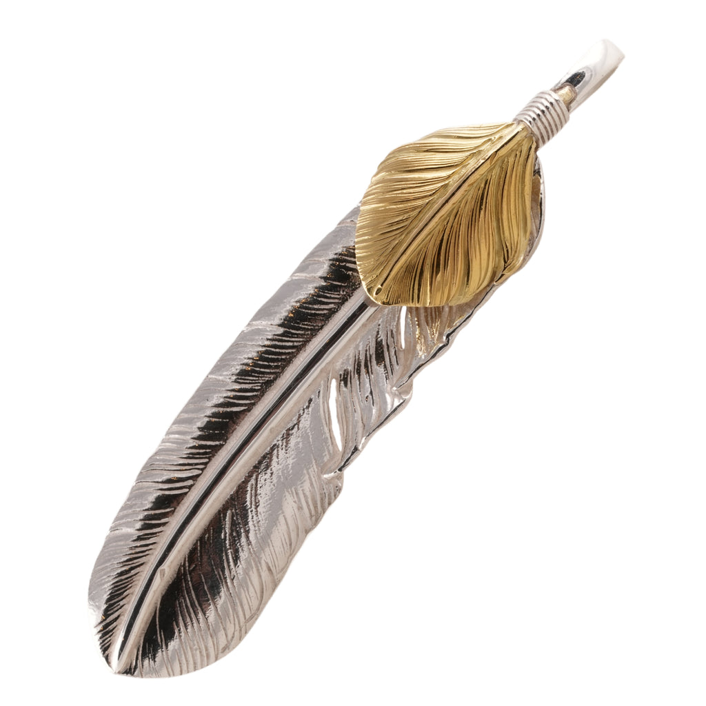 Gold Top Silver Feather (Left)(XL) #00249