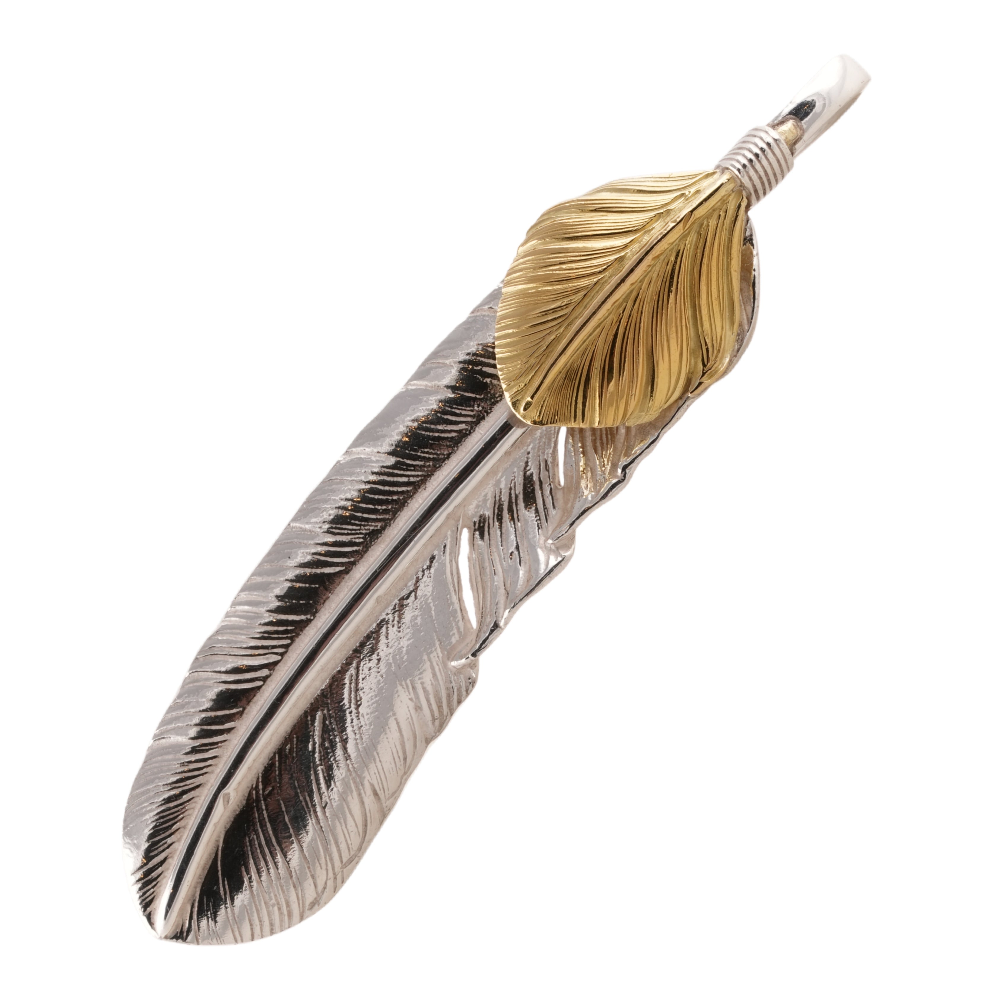 Gold Top Silver Feather (Left)(XL) #00249