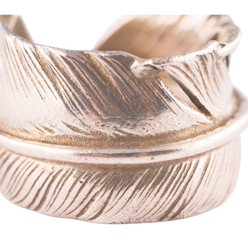 Plain Feather Silver Ring (Right) (US7.75)