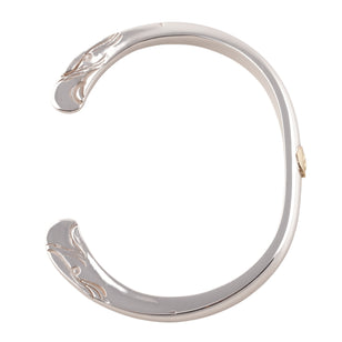 Eagle Head Silver Cuff w/ Gold Stamp (M)