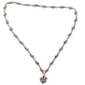 Pave Pink Sapphire Silver Heart + Tiny E Integrated Necklace (15.5inch) — Chrome Hearts · corner:01295/DSC08806.JPG