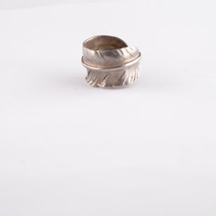 Plain Feather Silver Ring (Left) (US6.5)
