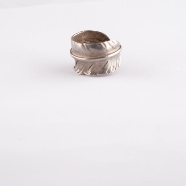 Plain Feather Silver Ring (Left) (US6.5)