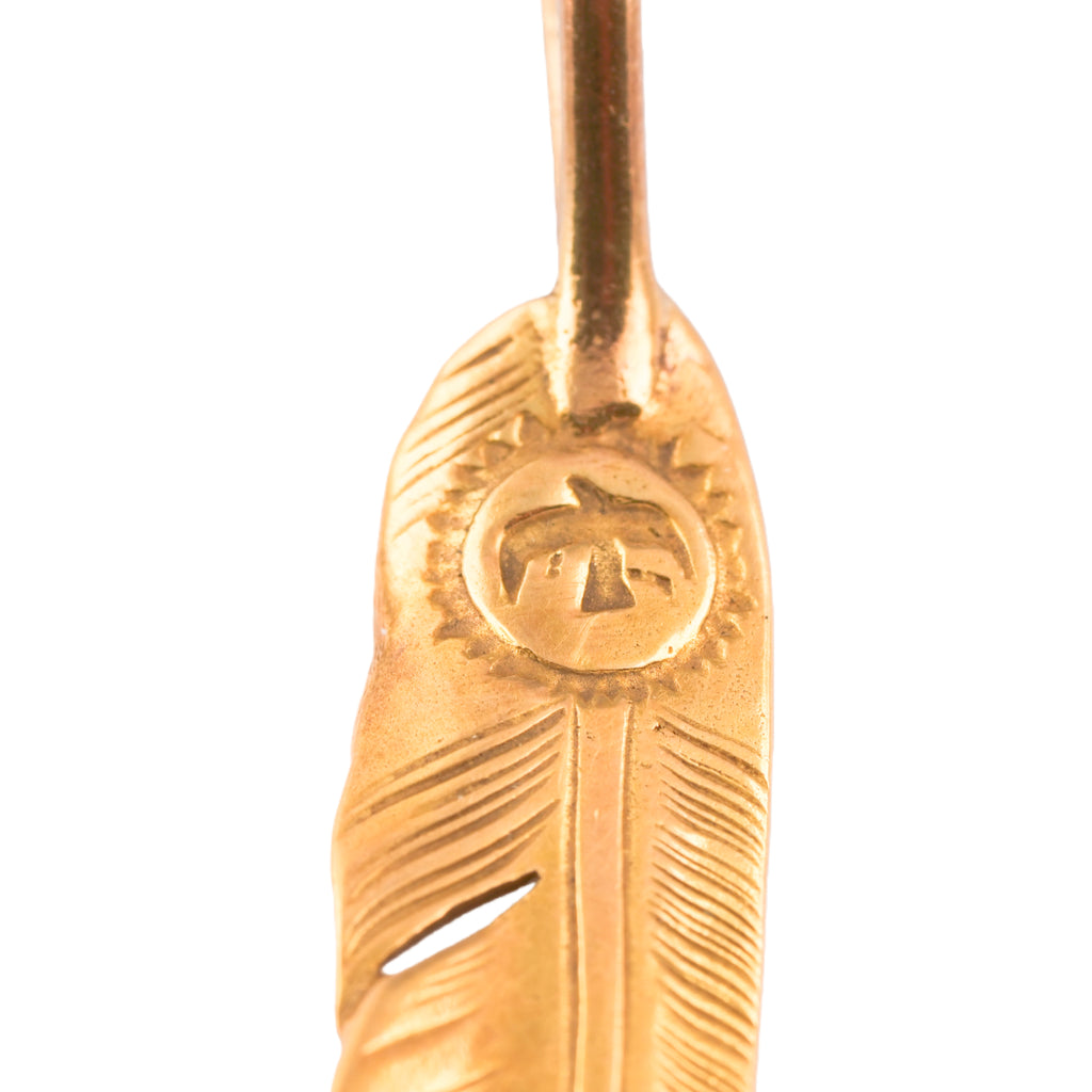 Gold Feather Pendant (Left)(L)