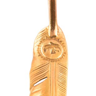 Gold Feather Pendant (Left)(L)