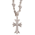 18k White Gold Tiny Fat Cross + Tiny E Integrated Chain (20inch) — Chrome Hearts · corner:01805/DSC08704.JPG