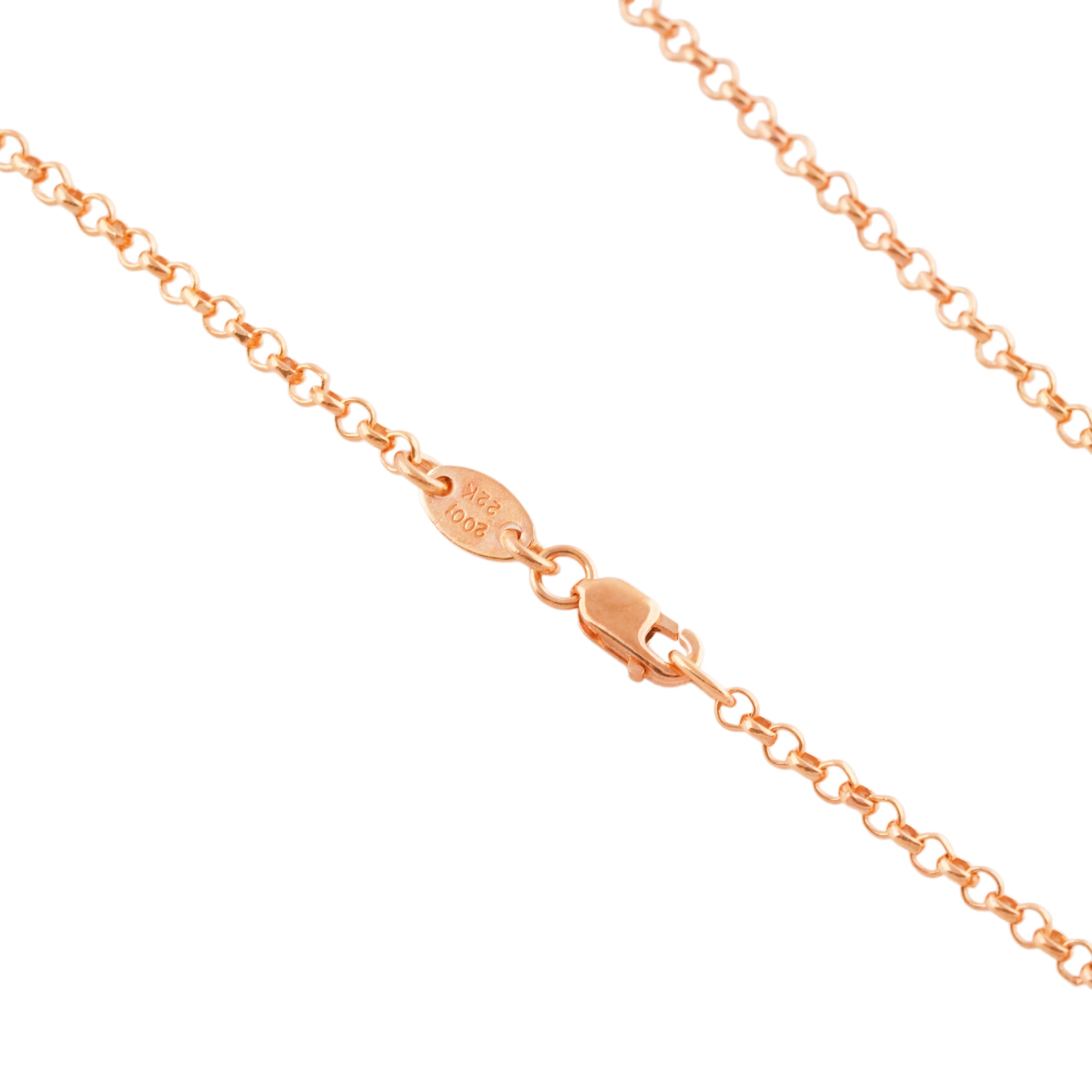 22k Roll Chain Necklace (20inch) #00602