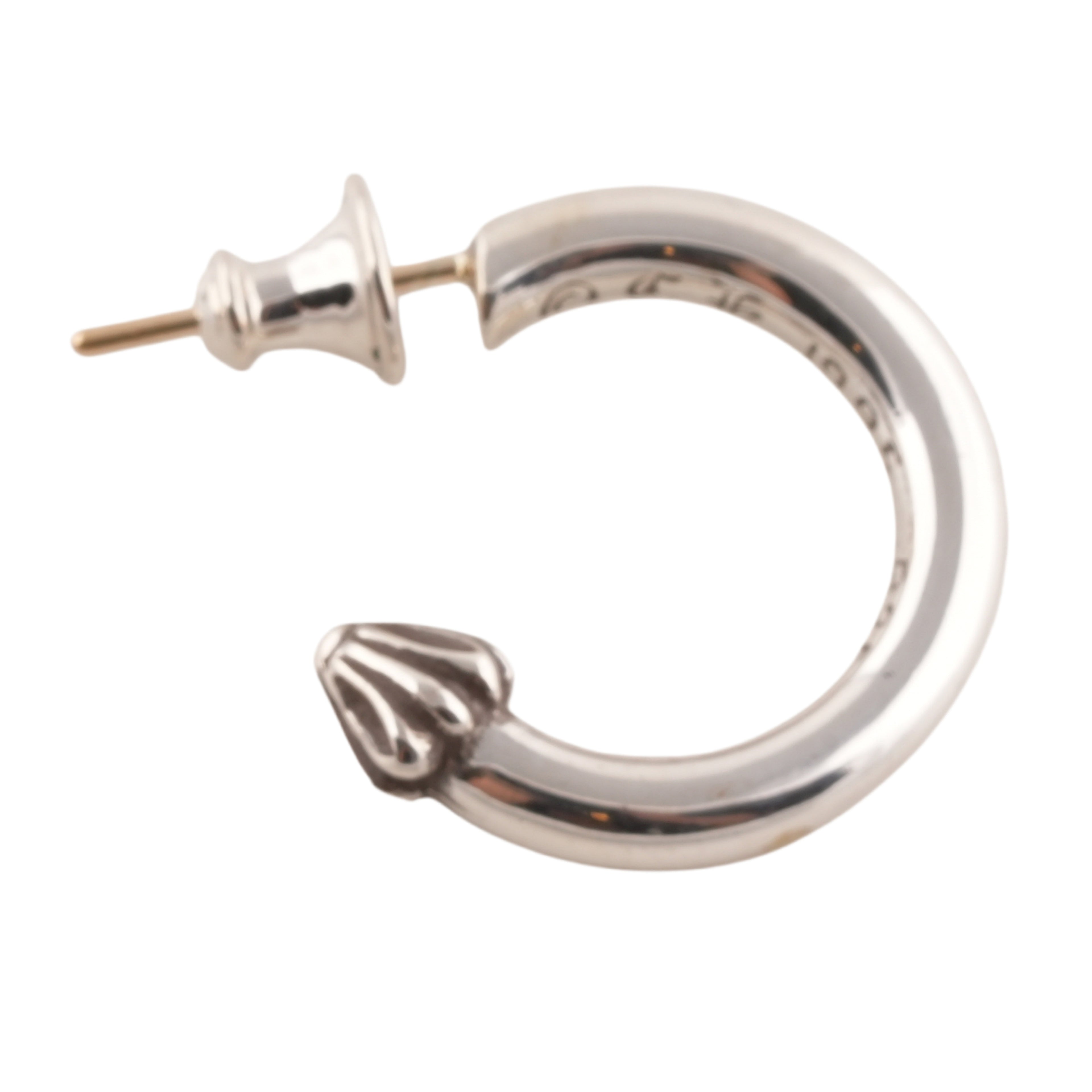 Plain Cross Nail Hoop Earring #00223