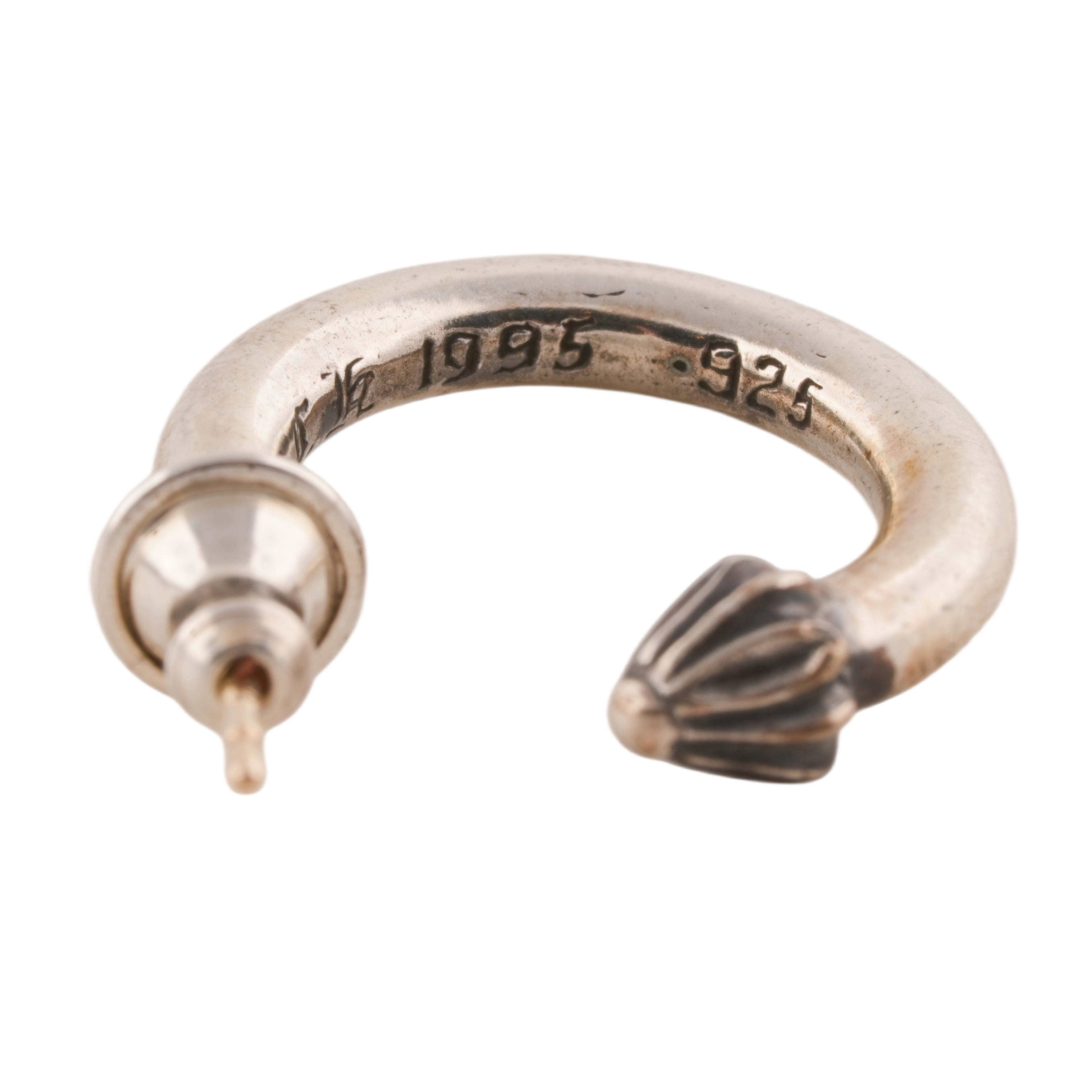 Plain Cross Nail Hoop Earring #00407