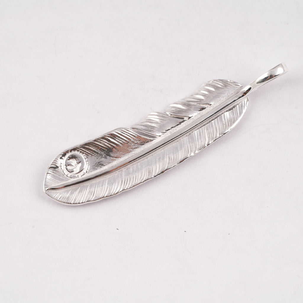 Gold Stamp Silver Feather (Left)(XL) #00189