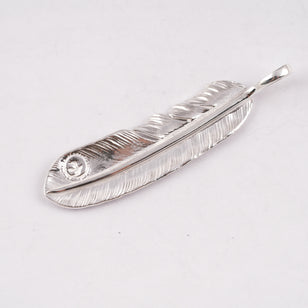 Gold Stamp Silver Feather (Left)(XL) #00189