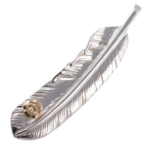 Gold Stamp Silver Feather (Right)(XL) #00554