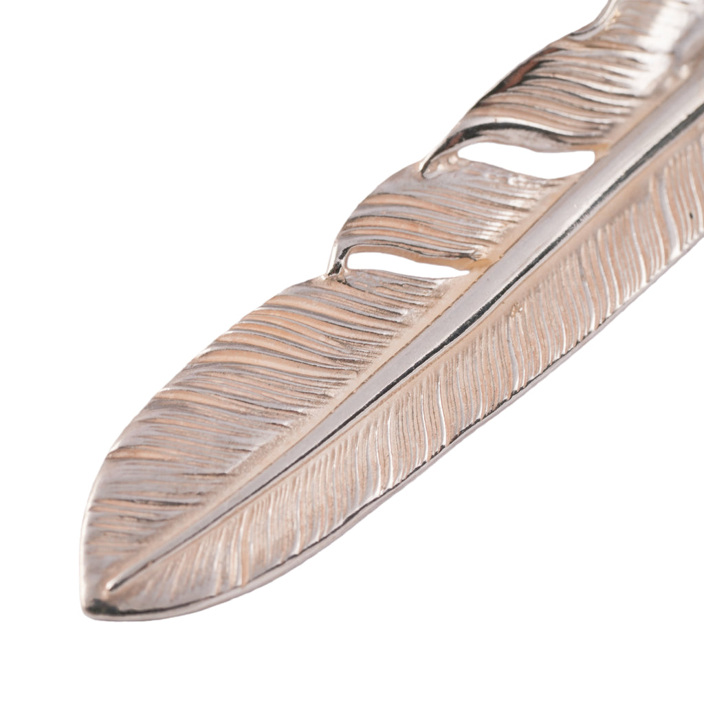 Silver Feather Pendant (Right)(L)