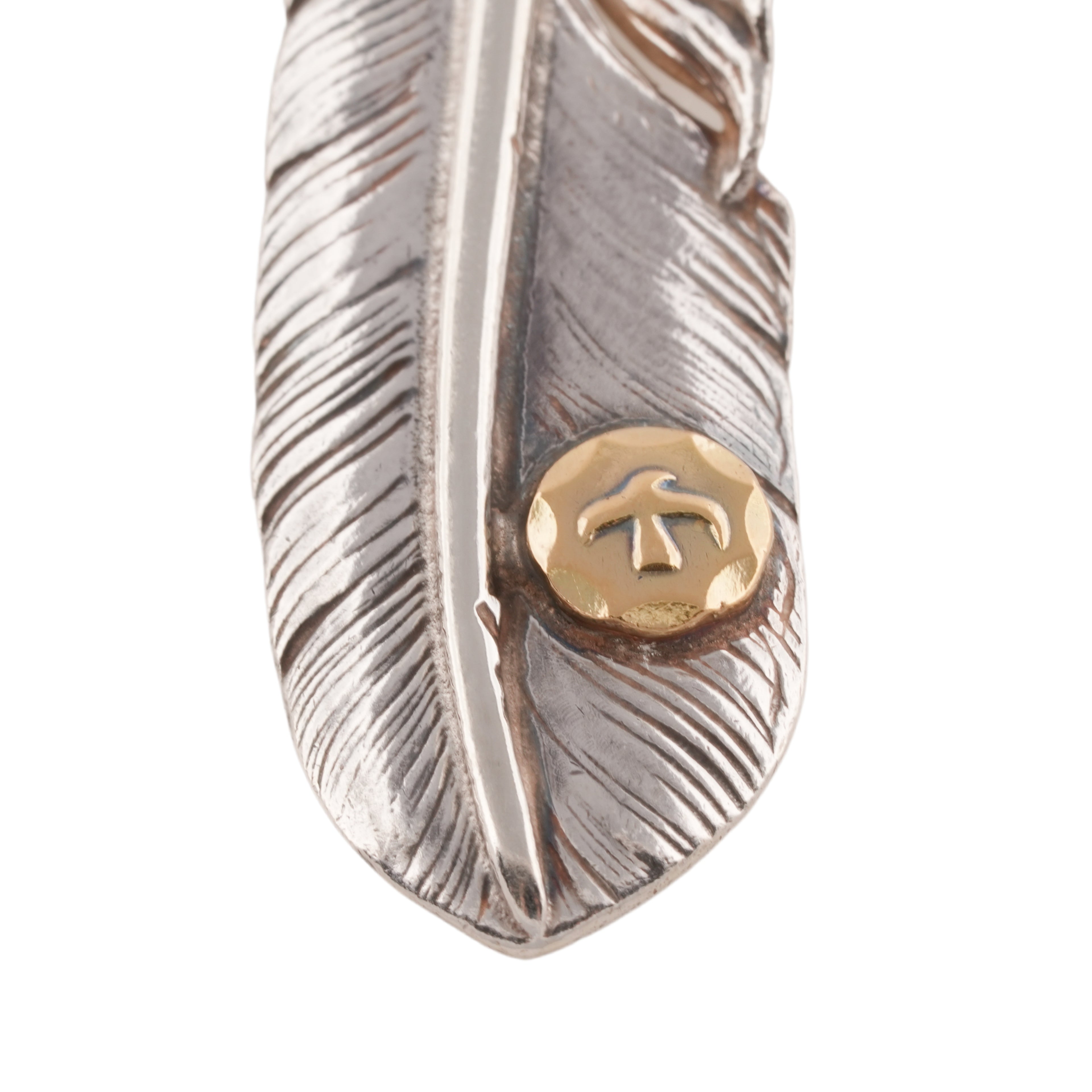 Gold Stamp Silver Feather (Left)(XL)