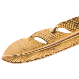 Gold Feather Pendant (Right)(S)