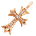 22k Pave Diamond Tiny Fat Cross Charm — Chrome Hearts
