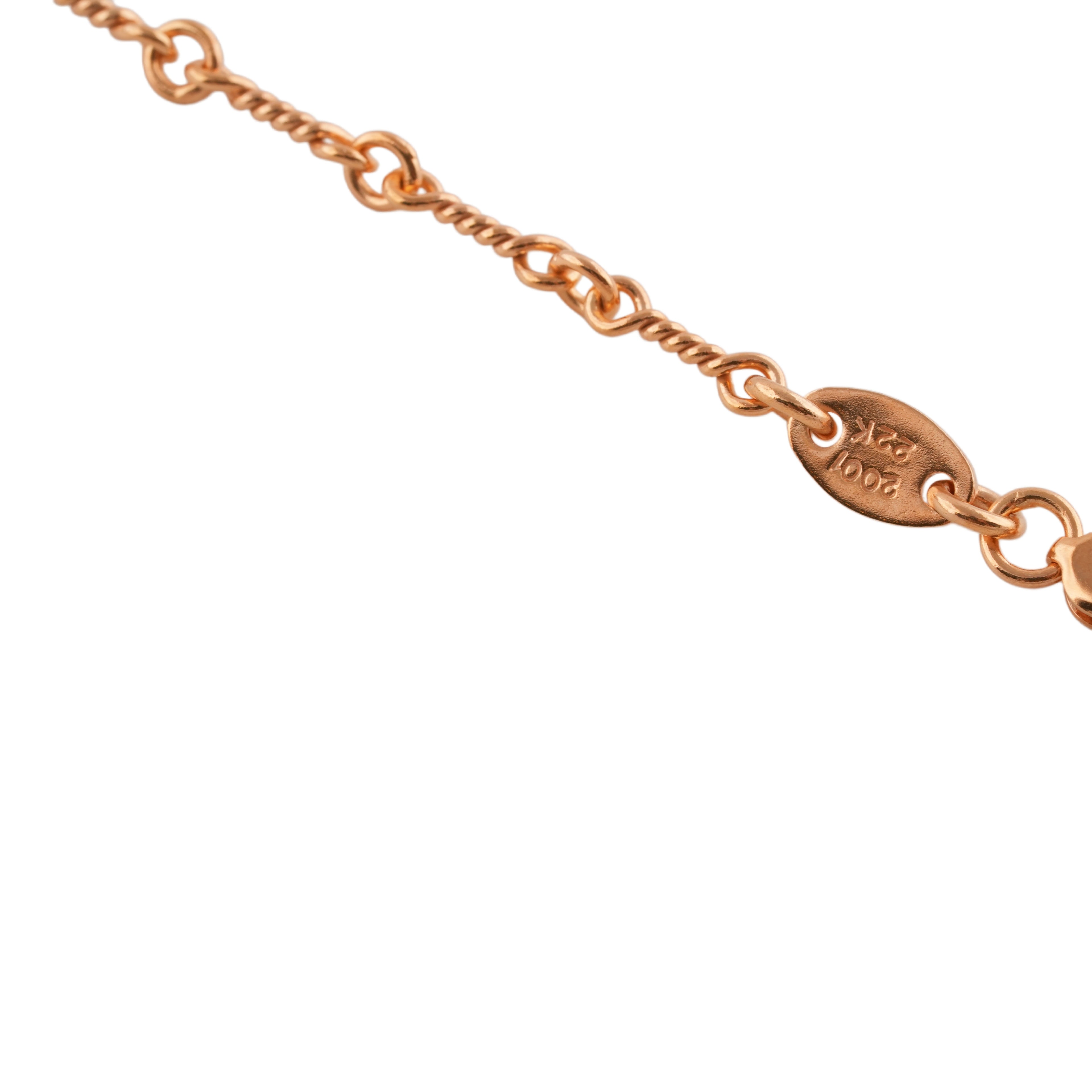 22k Twist Chain Necklace (20inch) #00474