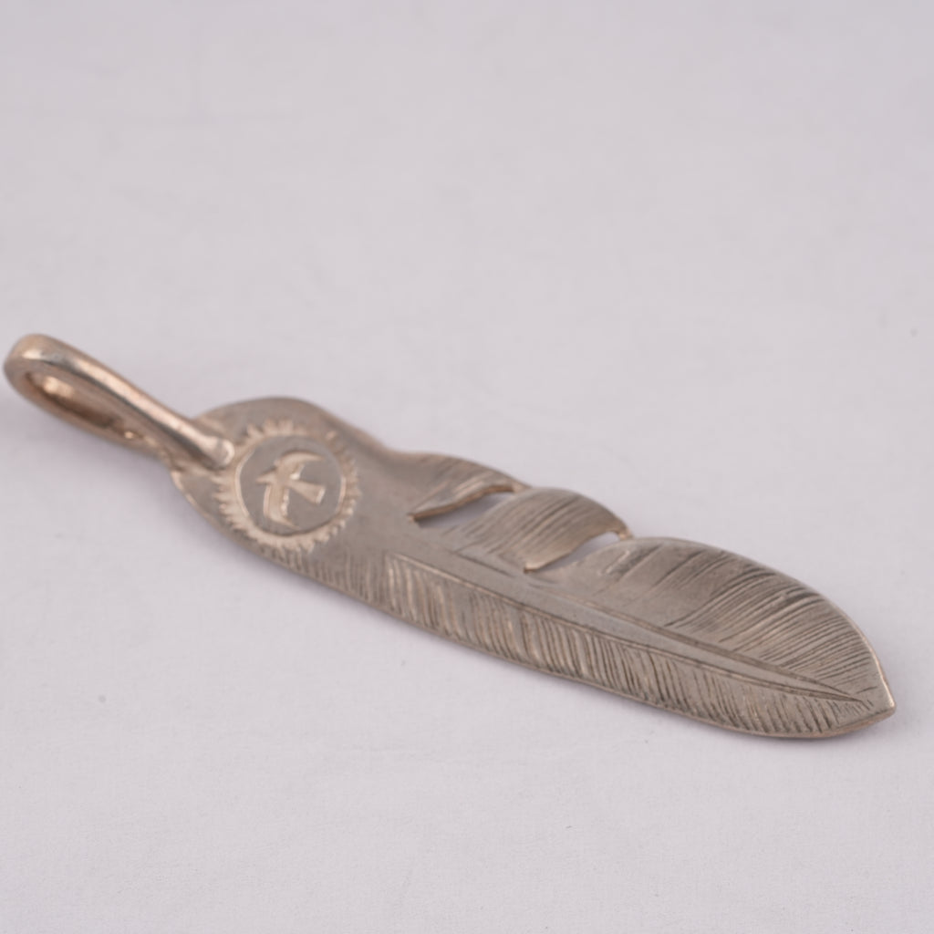 Silver Feather Pendant (Right)(L) #00137