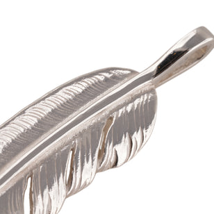 Gold Stamp Silver Feather (Right)(XL) #00251