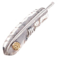 Gold Stamp Silver Feather (Left)(XL) — Goro's