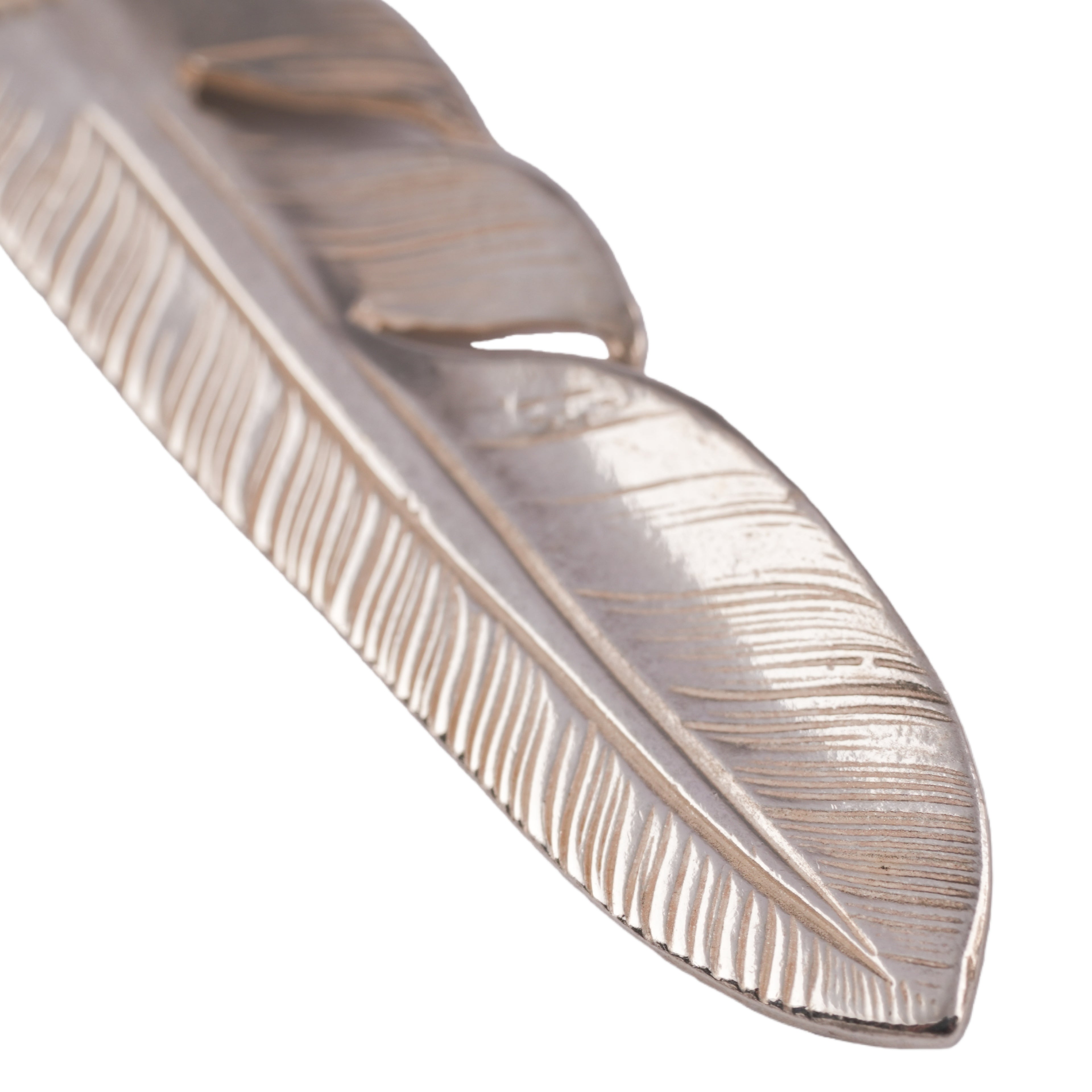 Silver Feather Pendant (Right)(L)