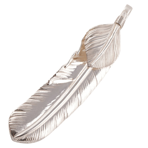 Layered Top Silver Feather (Right)(XL) #00540