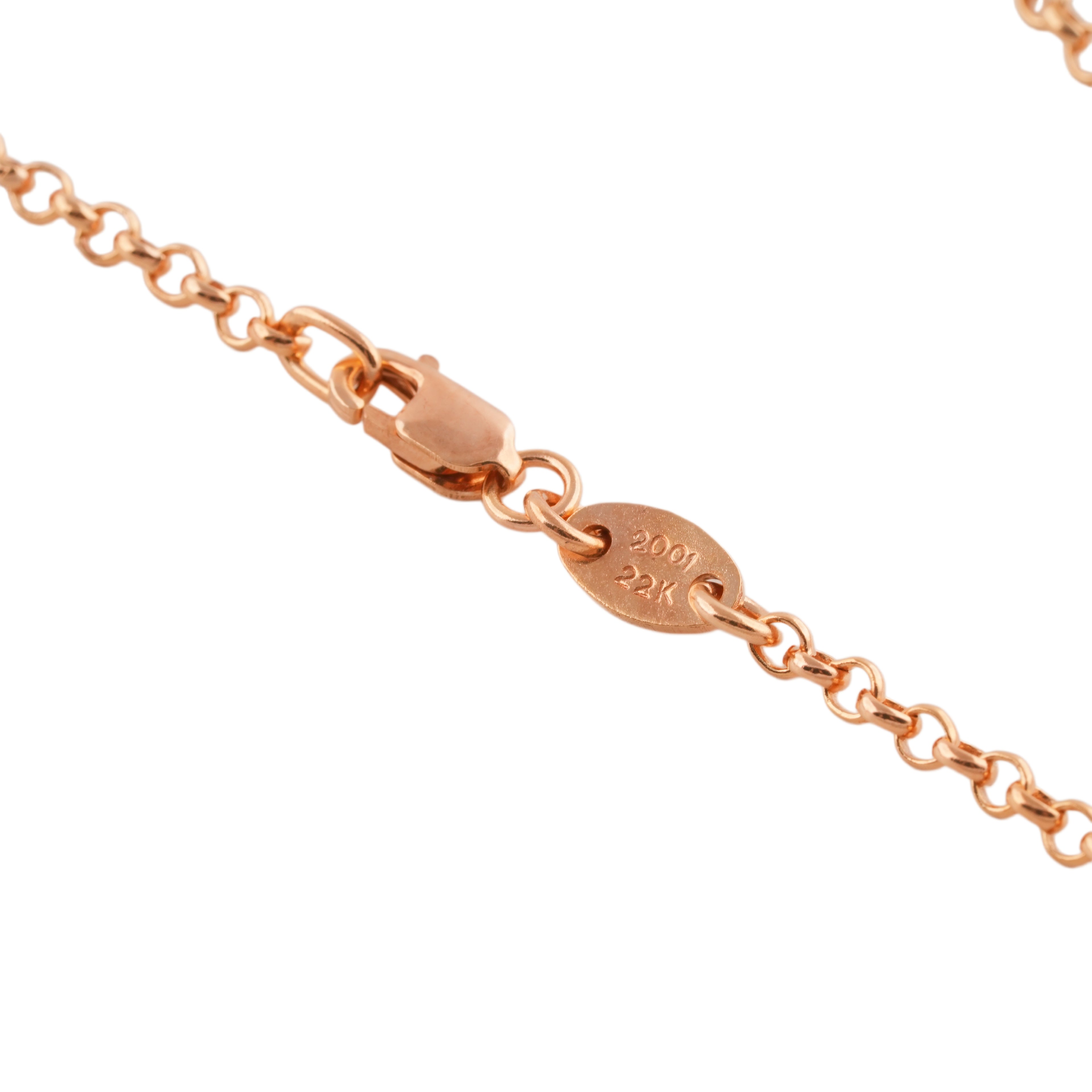 22k Roll Chain Necklace (18inch) #00600