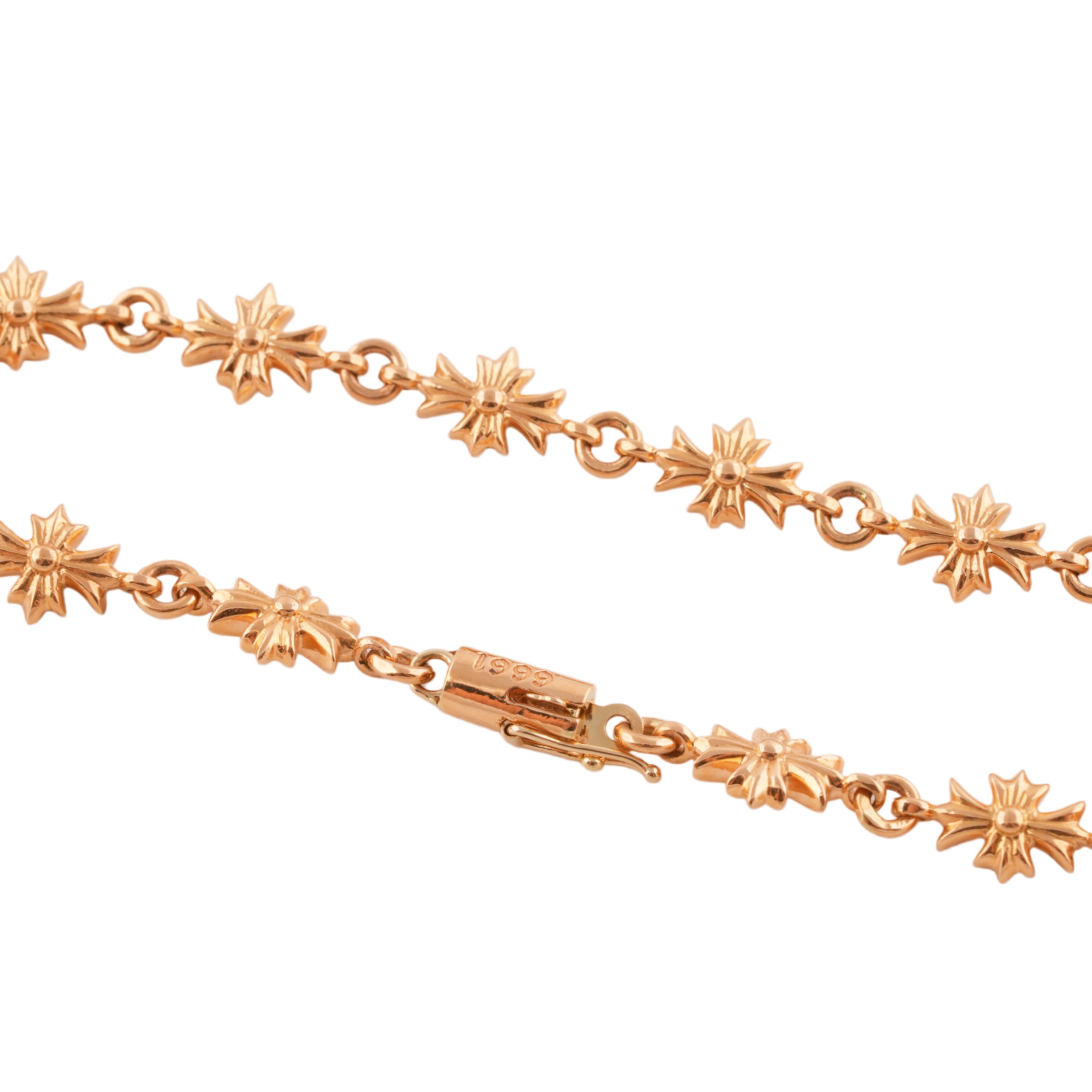 22k Tiny E CH Plus Link Bracelet (12 Link 7inch)
