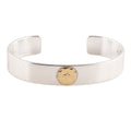Gold Eagle Stamp Flat Silver Cuff (M) (7inch) — Goro's