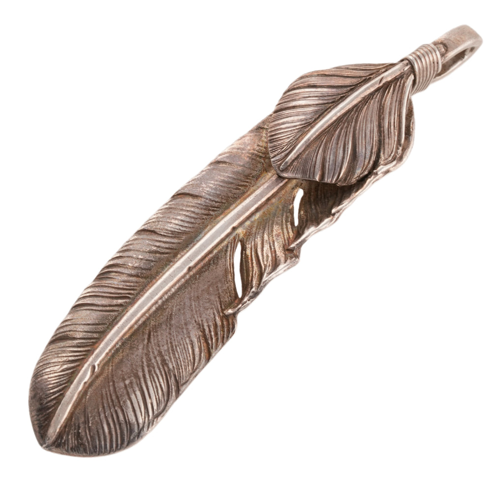 Layered Top Silver Feather (Left)(XL)