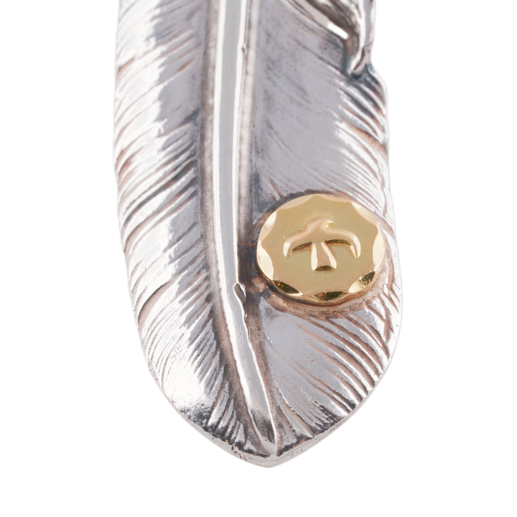 Gold Stamp Silver Feather (Left)(XL) #00557