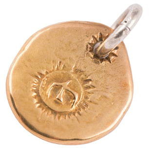 Eagle-in-Sun Gold Medallion Pendant (L) #00119