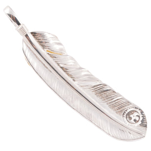 Gold Top & Rope-Bezel Turquoise Silver Feather (Right)(XL)