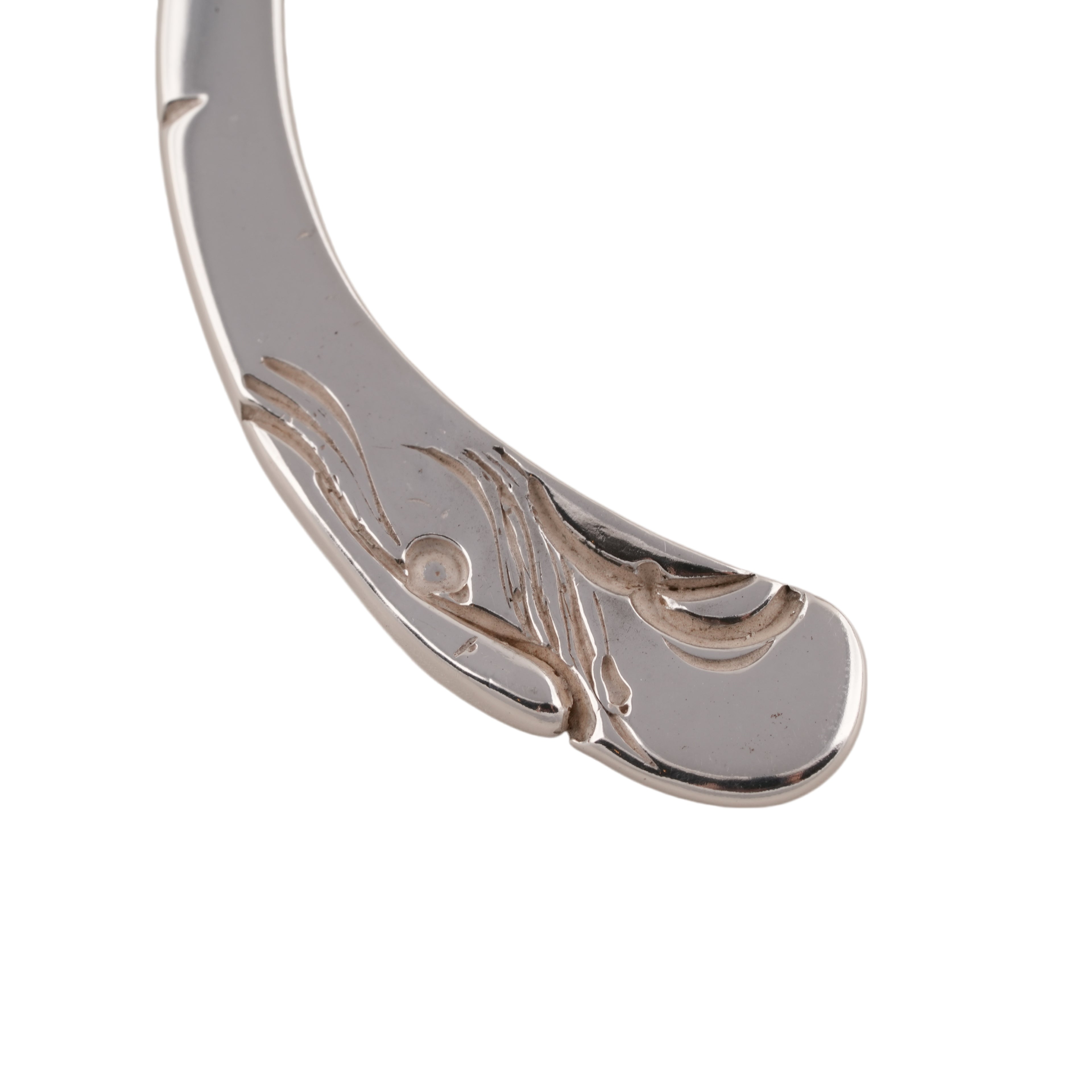 Eagle Head Silver Cuff w/ Gold Stamp (M)