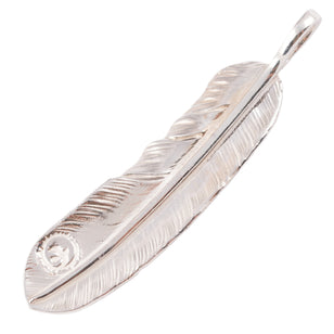 Gold Stamp Silver Feather (Left)(XL) #00191