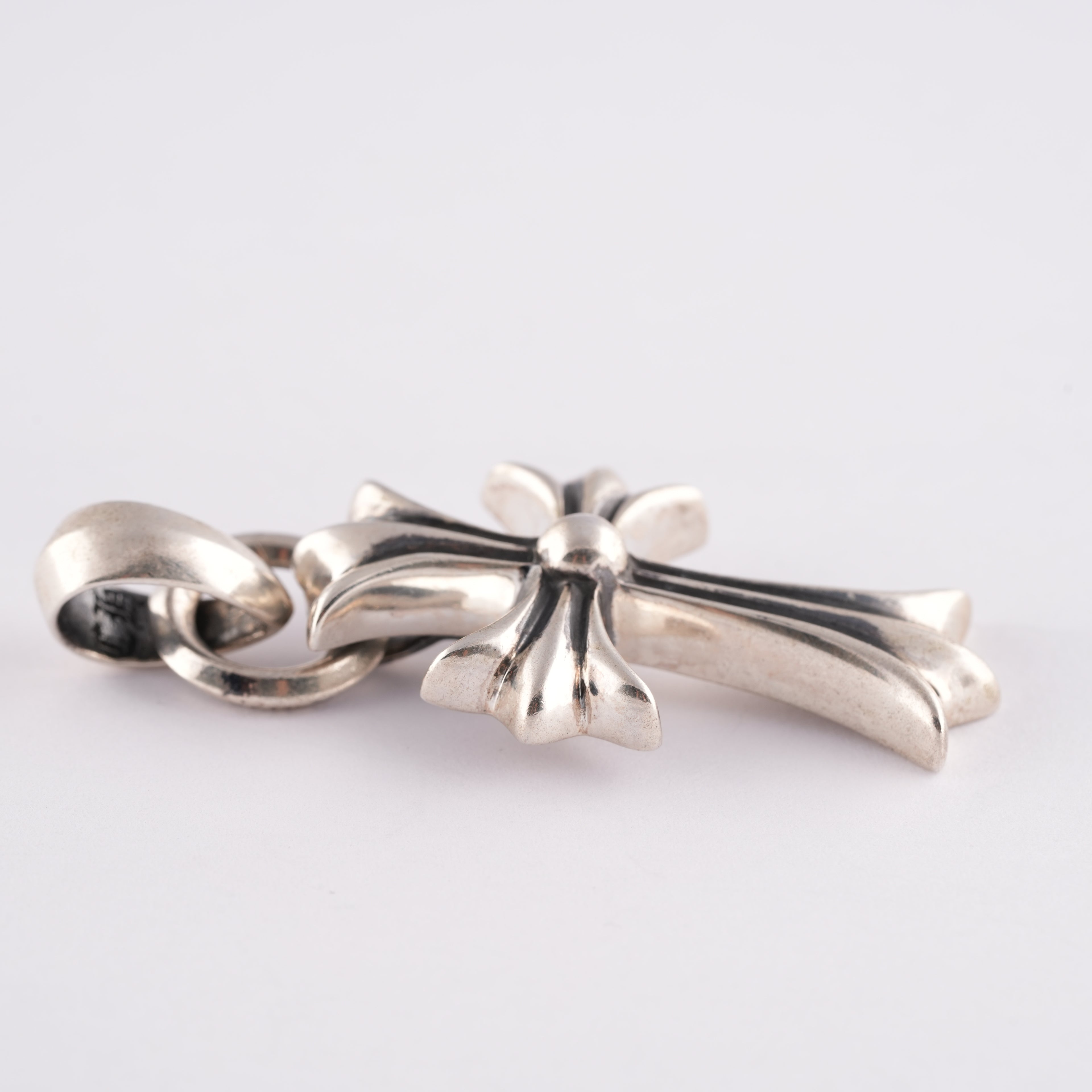 Small CH Cross Pendant With Bale