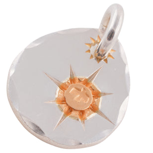 Eight-Ray Sun&Eagle Stamp Silver Medallion (S) (Off-Center)