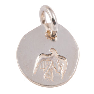 Eagle-in-Sun Silver Medallion Pendant (L) #00133