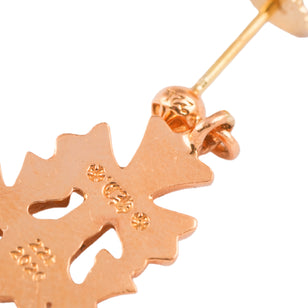 22K Triple 3 CH Cross Drop Earring