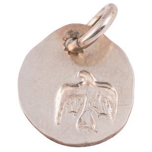 Eagle-in-Sun Silver Medallion Pendant (L) #00134
