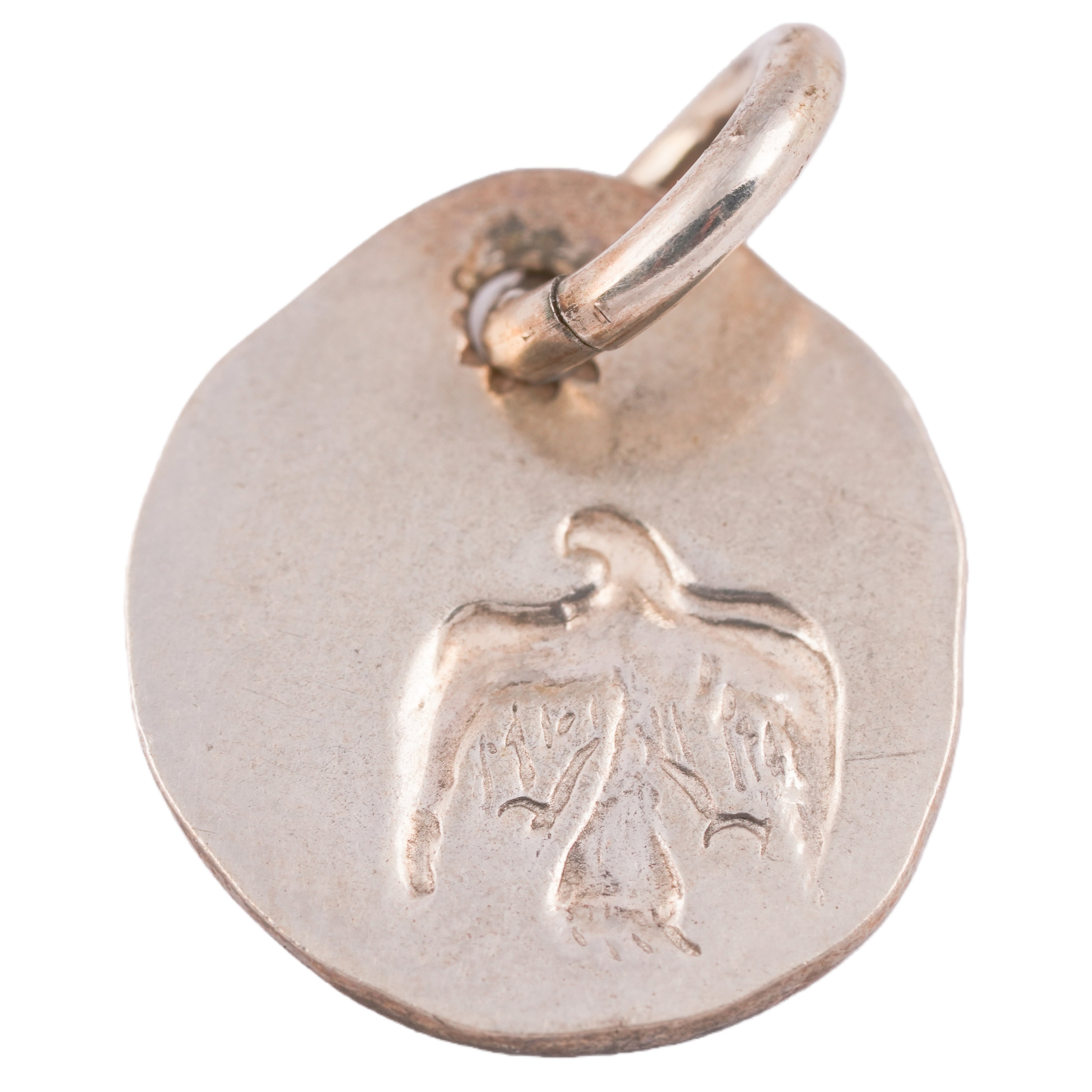 Eagle-in-Sun Silver Medallion Pendant (L) #00134