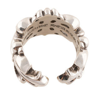 Double Floral Cross Open Ring (US6)