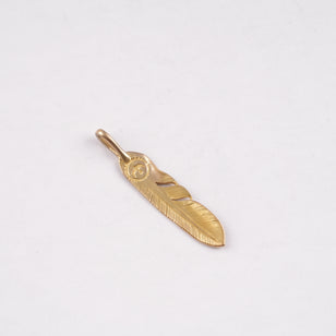 Gold Feather Pendant (Right)(L) #00102