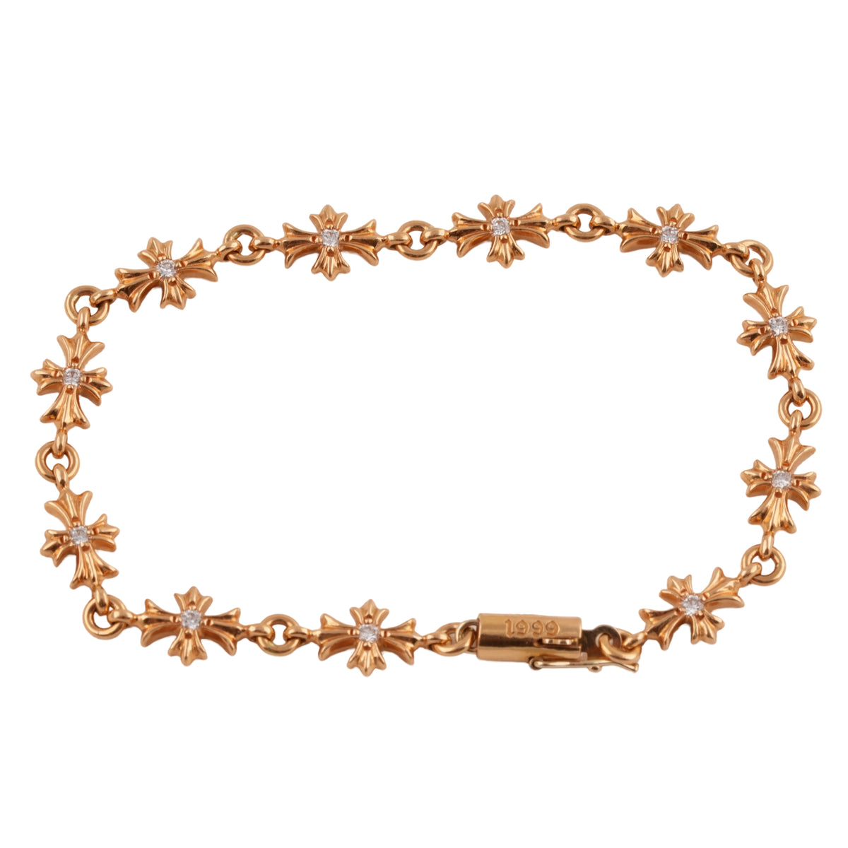 22k Pave Diamond Tiny E CH Plus Bracelet (11-Link) — Chrome Hearts · corner:00628/DSC08467.JPG