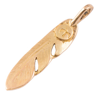 Gold Feather Pendant (Right)(S)