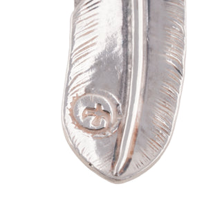 Gold Stamp Silver Feather (Left)(XL) #00557