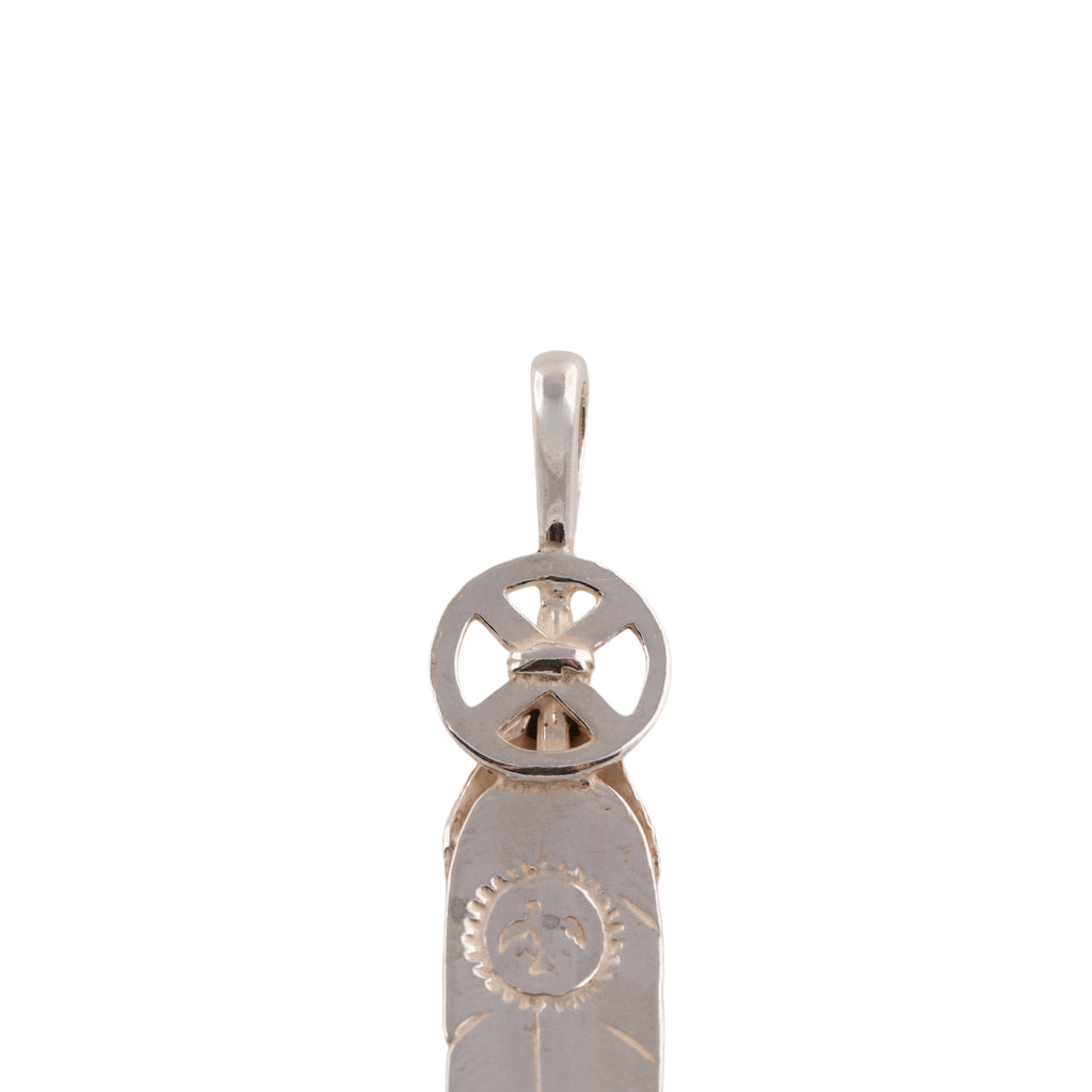 Heart Wheel Silver Feather (L) #00546