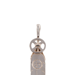 Heart Wheel Silver Feather (L) #00546